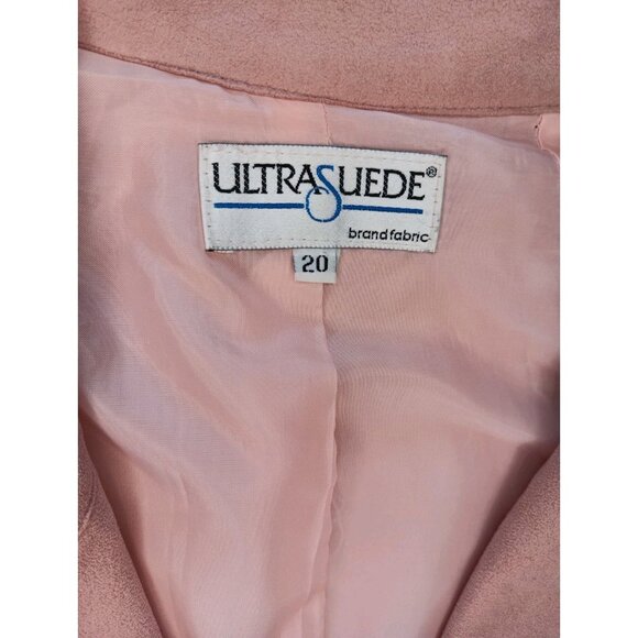 Ultra Suede Blazer Womens 20 Pink Vintage 80’s Career Retro Preppy Barbiecore - Picture 3 of 7